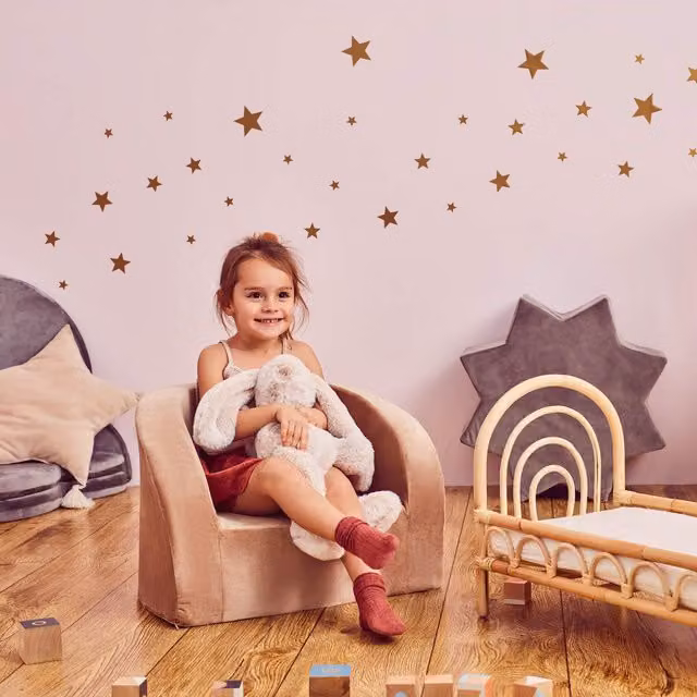 Misioo Gold Velvet Childrens Tub Armchair