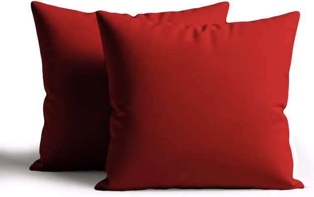Snug City Waterproof Outdoor Square Garden Cushion Covers, Red, Pack of 2, W/D/H: 60 x 60 x 60 cm