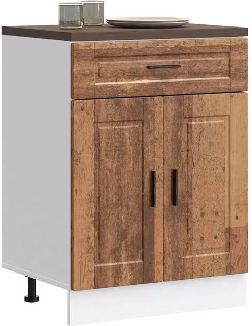 Berkfield Home Porto Old Wood Kitchen Base Cabinet in Brown