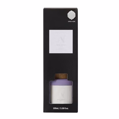 Aroma Naturals Reed Diffuser in Pink or Purple with Glass and Wood Elements – 1