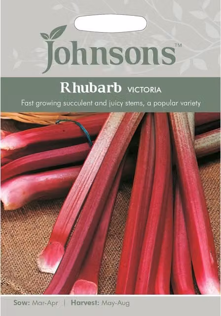 Johnsons Rhubarb Victoria Vegetable Seeds, Red