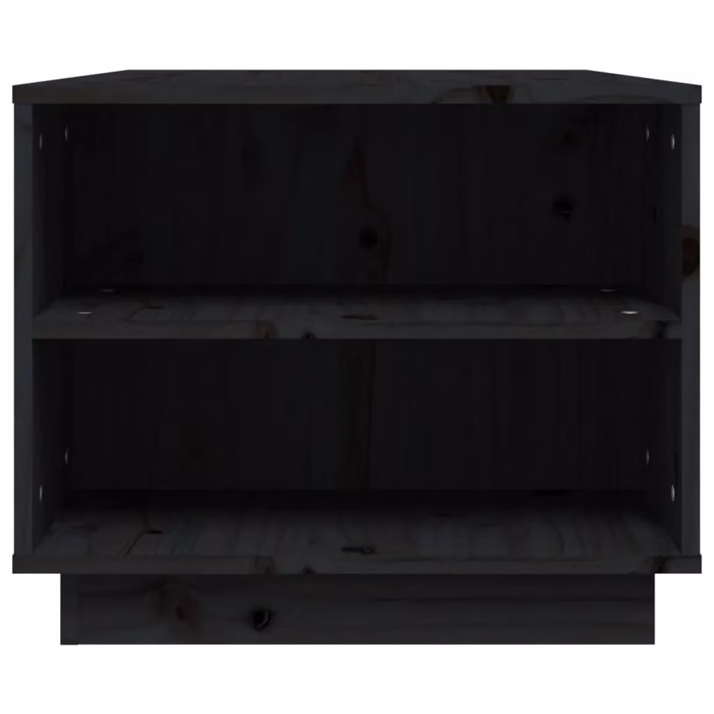 Berkfield Home Black Rustic Solid Pine Coffee Table W/D/H: 90 x 49 x 40.5 cm – 4