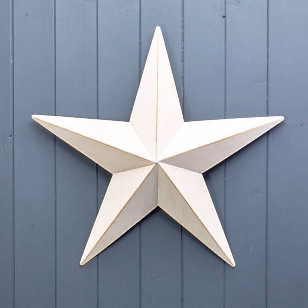 Four Candle Large White Metal Star Christmas Decoration, Height: 52 cm – 2
