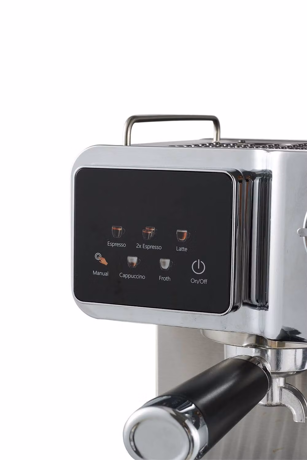 Living and Home 1350W Semi-Automatic Espresso Machine with 20-Bar Pump, Pressure Gauge and Steam Wand in Silver – 2