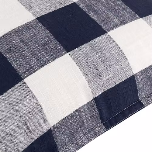 Yard Chesil Check Blue Cotton Square Outdoor Cushion W/D/H: 50 x 50 x 50 cm – 3