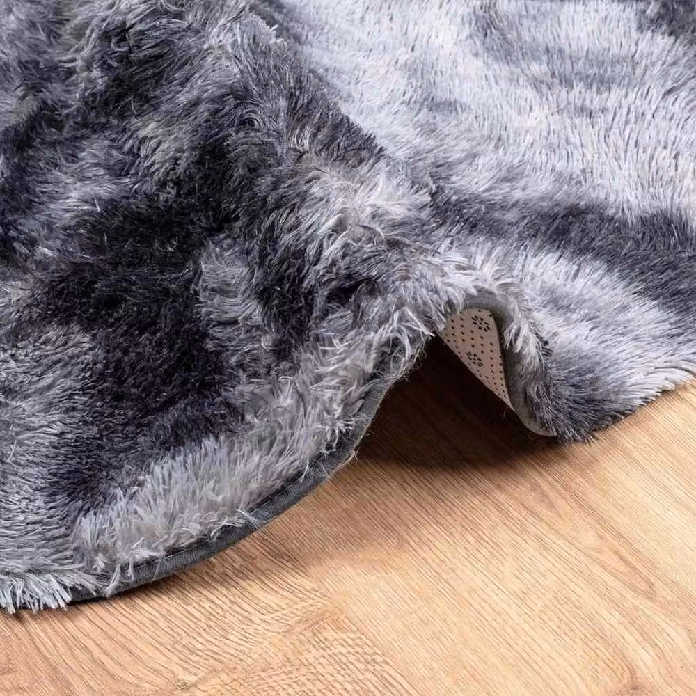 Berkfield Home NAVARRA Shaggy High Pile Rug, Dark Grey, W/D: 200 x 200 cm – 4