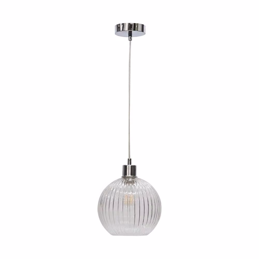 First Choice Lighting Carss Polished Chrome Ceiling Pendant Flex Kit in Silver – 1