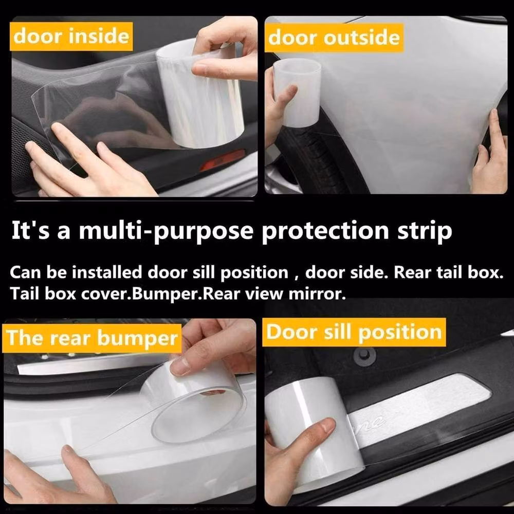 NESTLUNE Clear Anti Scratch Car Door Protective Acrylic Tape, Transparent – 6