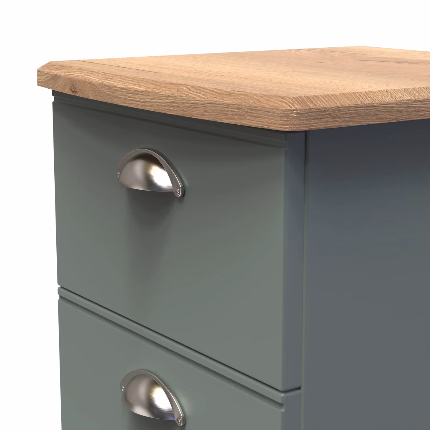 Ready Assembled 2 U Albert 3 Drawer Bedside Cabinet in Pale Green – 3