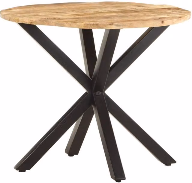 Berkfield Home Solid Mango Wood Side Table in Brown, W/D/H: 68 x 68 x 56 cm