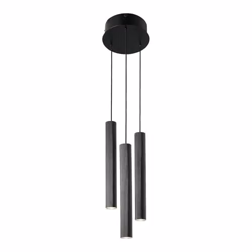 Nordlux Vico Modern Black Metal Cylinder Pendant Light with Height Adjustable GU10 Mains Connection