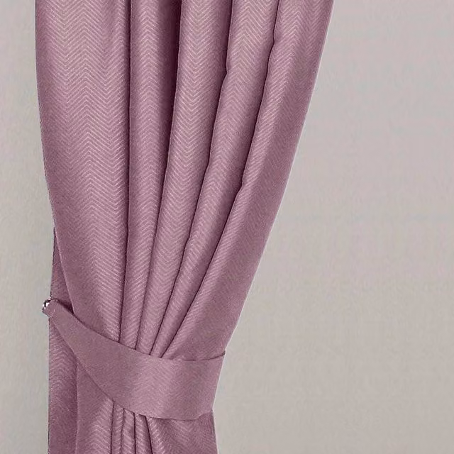 Homescapes Herringbone Chevron Curtain Tie Back Pair in Pink
