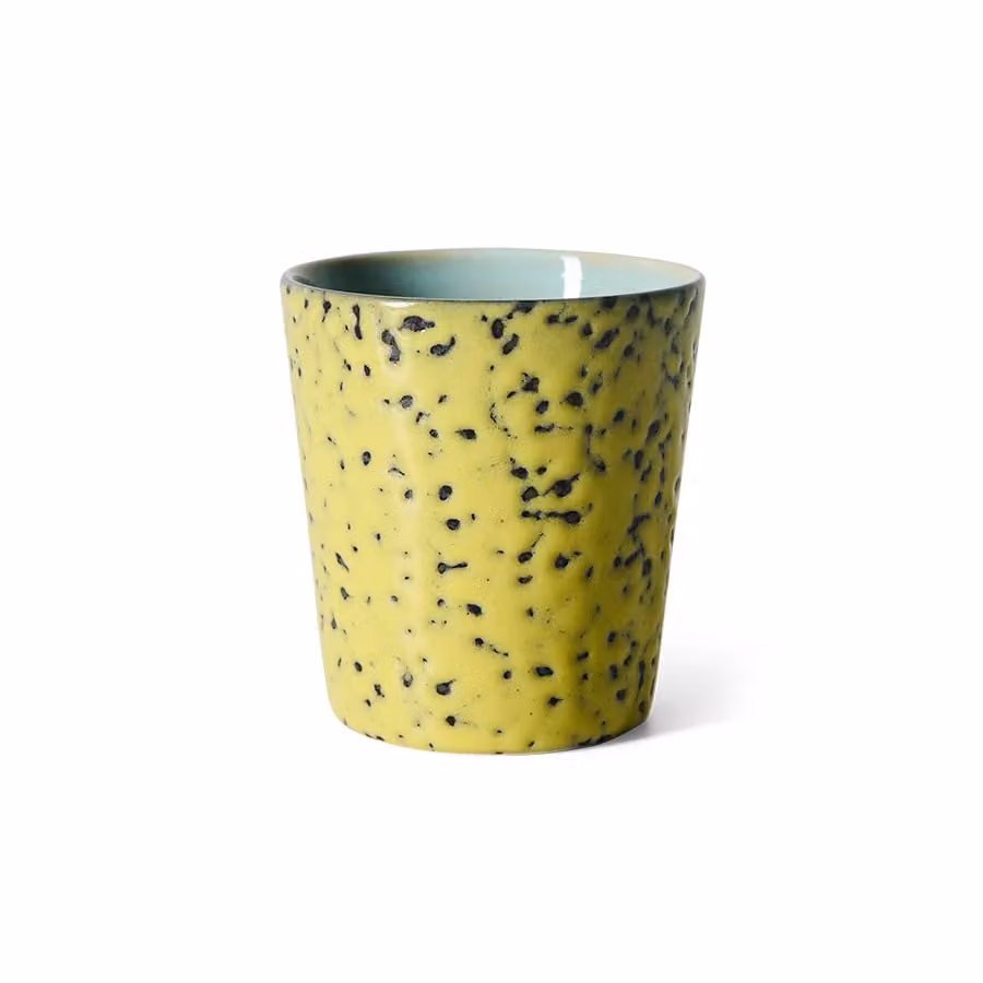 HKLIVING 70s Ceramics Yellow Stoneware Coffee Mug