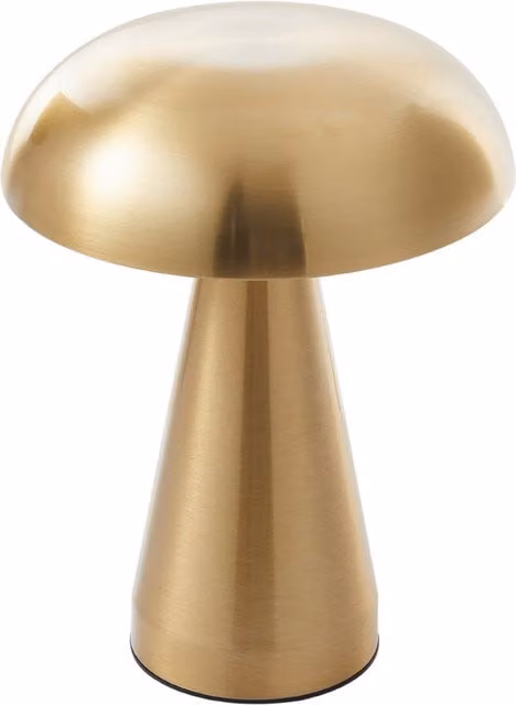 Living Star Dimmable Mushroom Shaped Metal Table Lamp in Gold/Brass