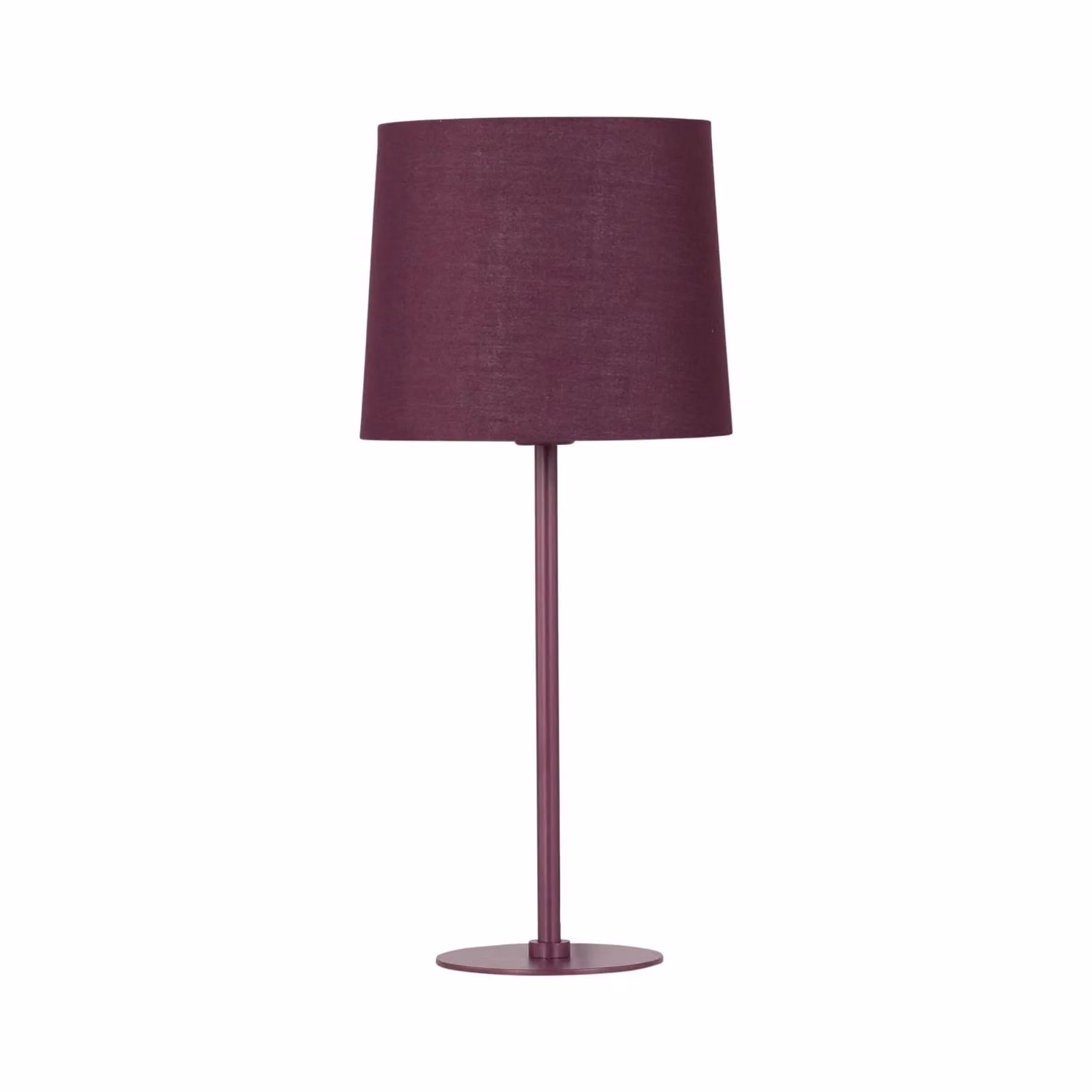 First Choice Lighting Set of 2 Burgundy Fabric Tabletop Lamps, H 40 cm x W 18 cm x D 18 cm – 2