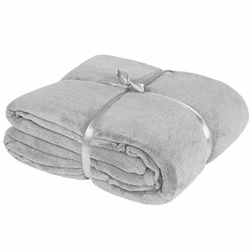 tectake 2 Grey Fleece Blankets with Sleeves, W: 170 cm, H: 200 cm – 3