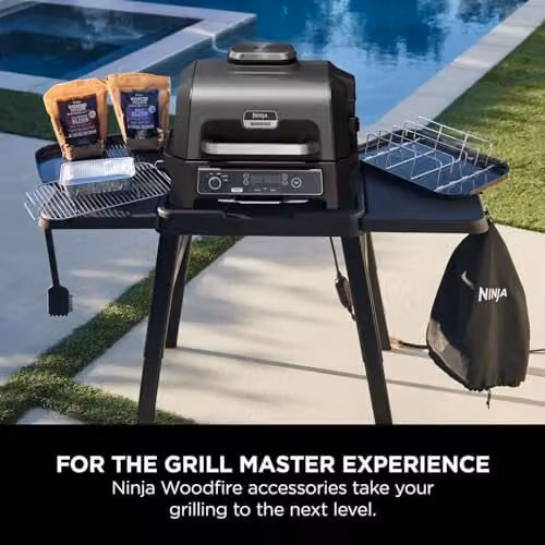 Ninja Woodfire XL Rib Rack in Silver for Grilling up to 4 Full Racks of Ribs – 4