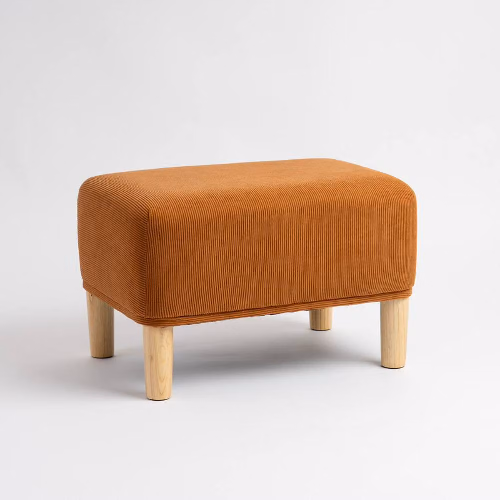 Scottish Everlastings Ltd Caramel Cord Foot Stool in Tan, W/D/H: 33 x 33 x 48 cm – 3