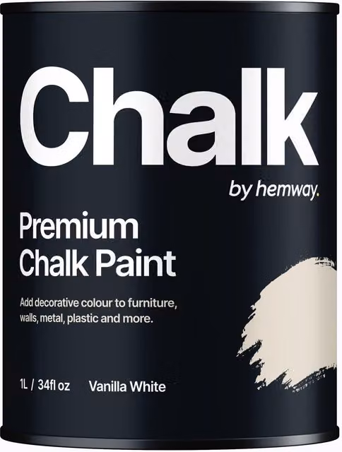 Hemway Chalk Paint Flat Matt in Vanilla White, 1 l