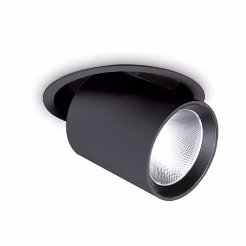 Netlighting Ideal Lux Nova Integrated LED 30W Recessed Downlight in Black with 3000K Warm White Light – 1
