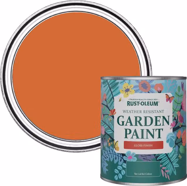 Rust-Oleum Garden Paint in Gloss Finish, Orange, 0.75 l