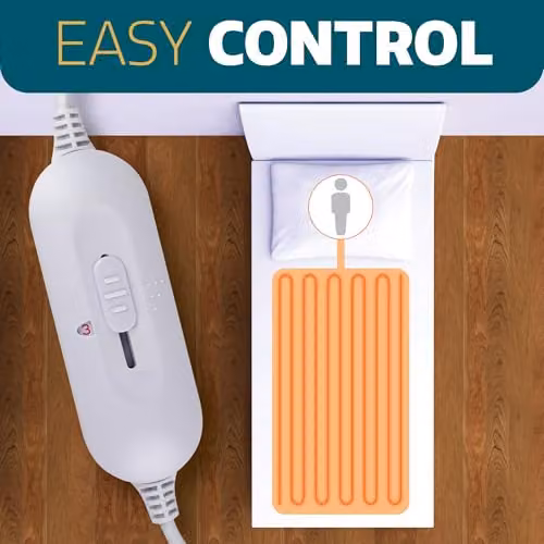 Dreamcatcher Single Electric Blanket in White, 3 Heat Settings, W/D/H: 90 x 190 cm – 4