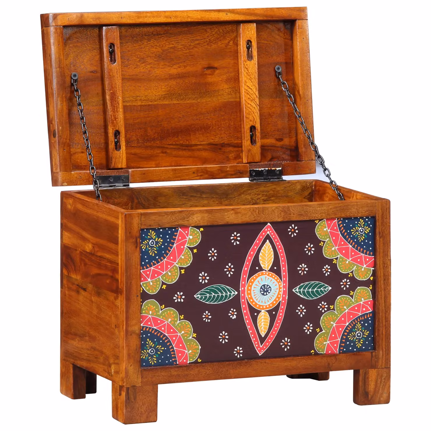 Berkfield Home Acacia Wood Storage Box in Honey Brown, W/D/H: 50 x 30 x 40 cm – 2