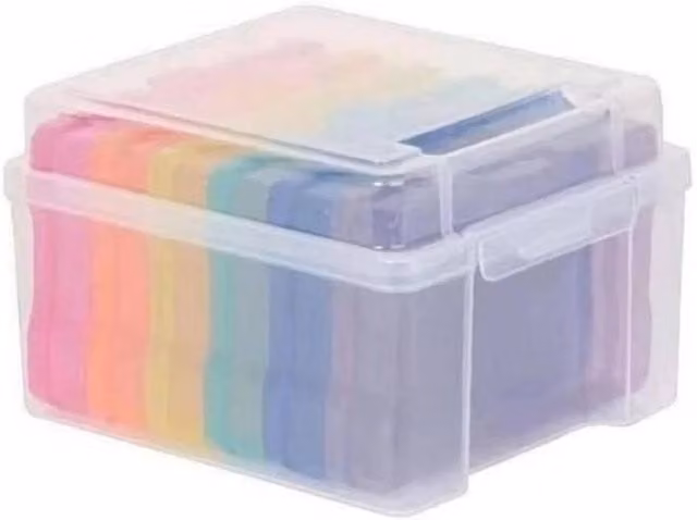 PAWNORA Transparent Plastic Photo Case and 800 Picture Storage Box Organiser with Lid – 1