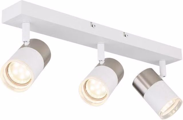Netlighting Brisbon Modern Ceiling Spotlight Bar in Matt White with 3x GU10 Sockets