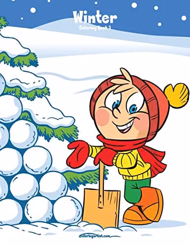 Winter Coloring Book 3: Volume 3 Multicolour Childrens Coloring Book by Createspace