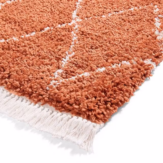 Terrys Boho 8280 Shaggy Runner Rug in Rust, W/D/H: 60 x 230 cm