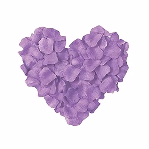 Shatchi Light Purple Silk Rose Petal Confetti for Weddings, Anniversaries and Mother's Day, 400pcs – 1
