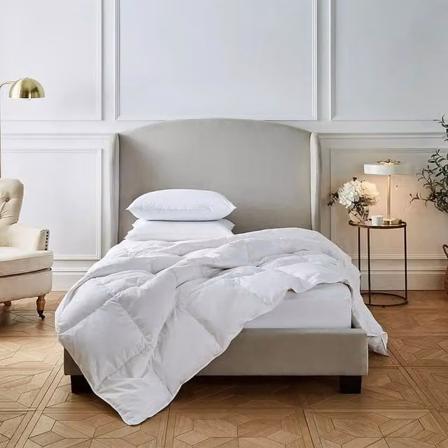 Liddell Luxury Hotel Quality White Duck Down and Feather Duvet, 13.5 Tog, Single
