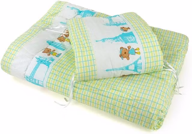 Junior Joy Green Animal Print Cot Quilt and Bumper Set
