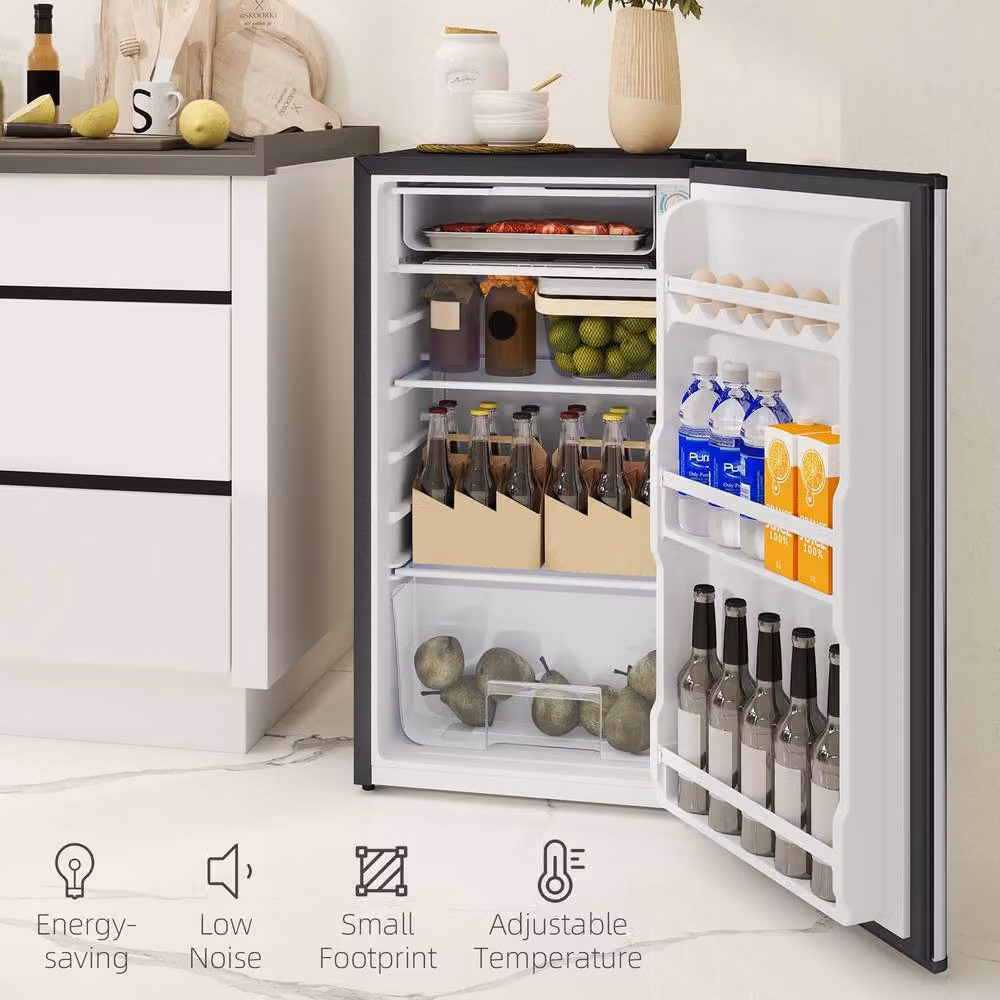 STILVORA Under Counter Fridge Freezer with Chiller Box and Zero Degree Zone, 91L, Silver Stainless Steel – 2