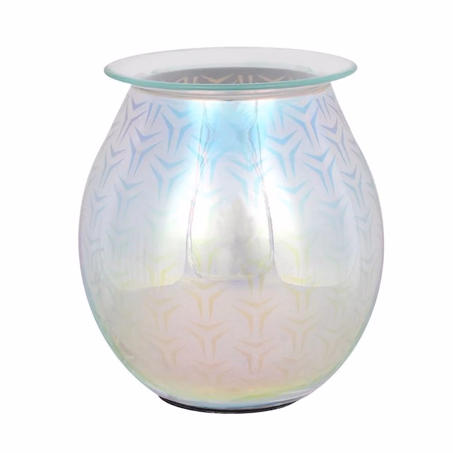 Something Different Geometric Light Up Electric Oil Burner in Multicolour Transparent Glass
