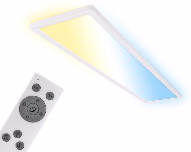 Briloner Ultra Flat White CCT LED Ceiling Panel with Dimming and Remote Control