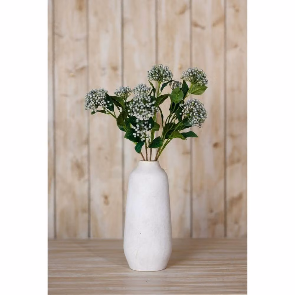 Lemon Pavilion Furniture and Decor Blue Budding Hydrangea Spray Single Stem Flower, Height: 55 cm – 2