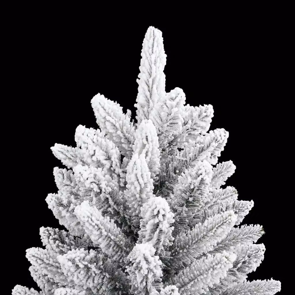 Berkfield Home Artificial Flocked Snow Christmas Tree in White, Height: 240 cm – 4