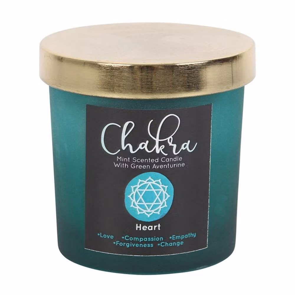 Uniqueful Heart Chakra Mint Crystal Chip Votive Candle in Green – 2
