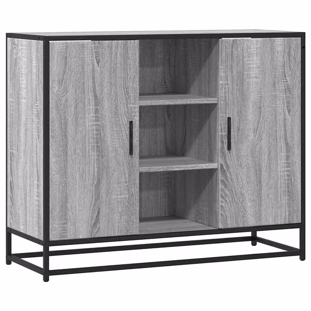 Berkfield Home Grey Sonoma Sideboard in Engineered Wood W/D/H: 92 x 35 x 76 cm – 1