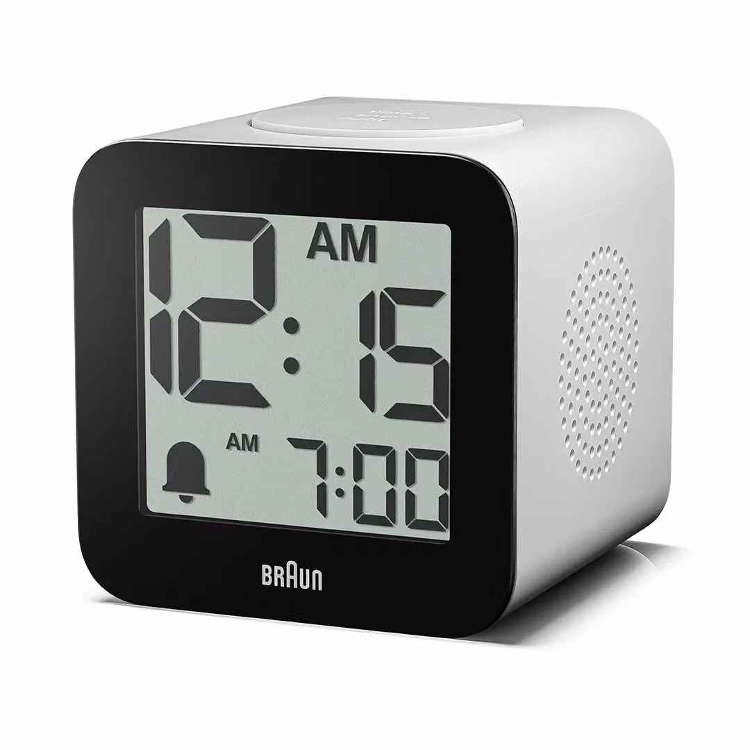 Braun Digital Speaking Alarm Clock in White – 2