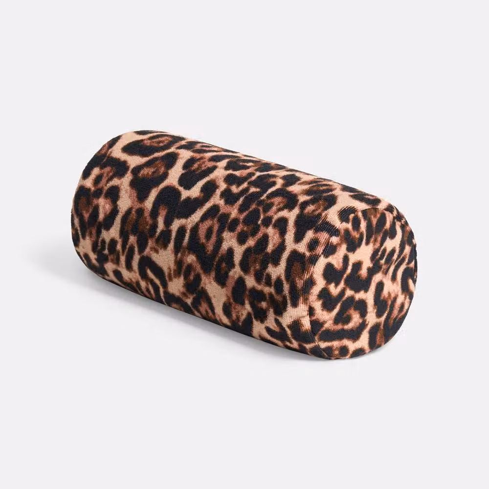 OHS Leopard Print Sun Lounger Towel and Inflatable Bolster Pillow Set in Brown and Multicolour – 7