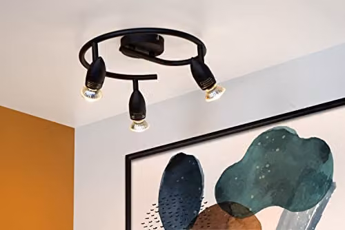 Lucide Caro Dimmable and Adjustable Ceiling Spotlight in Black, Diameter: 31 cm – 2