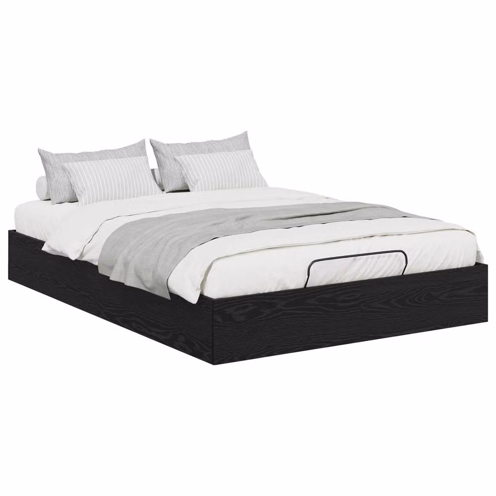 Berkfield Home Ottoman Bed Frame in Black Oak, W/D/H: 120 x 200 x 25 cm – 3