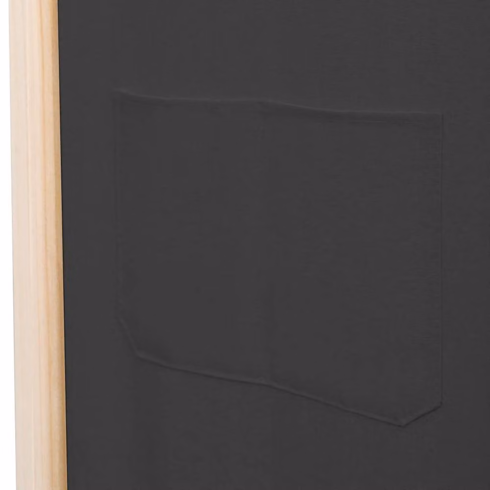 Berkfield Home 5-Panel Grey Fabric Room Divider, W/D/H: 200 x 4 x 170 cm – 5