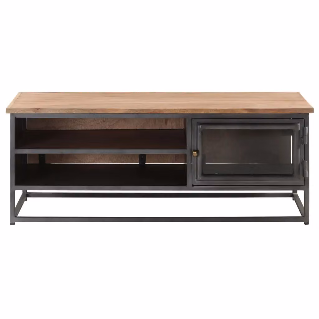 Berkfield Home Grey Acacia Wood Coffee Table, W/D/H: 90 x 50 x 35 cm – 2