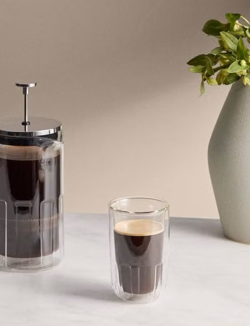 M&S x Kelly Hoppen Double Walled Transparent Glass Medium Mug
