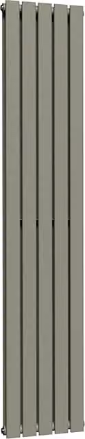 Lux Heat Flat Coloured Vertical Radiator in Dark Sage, H 180 cm x W 35 cm