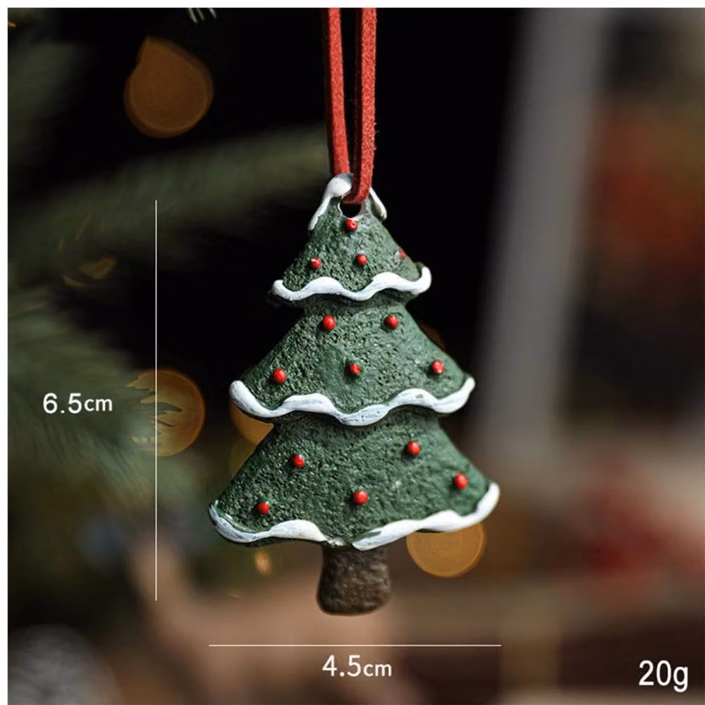 Lovii Pack of 4 Multicolour Christmas Hanging Ornaments featuring Hearts, Snowflakes and Stars – 2